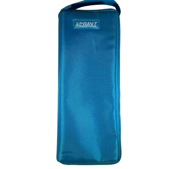 Sprint Blue Nylon Zip-Up Cassette Case With Handle Organizer - Picture 1 of 4
